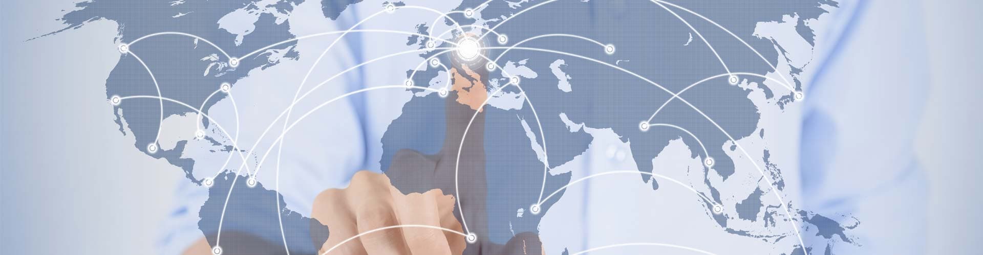 Image de bannière de logistique internationale de pays tiers